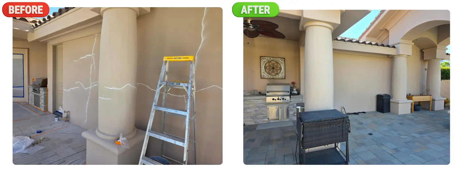 Stunning Courtyard Transformation: A Complete Elastomeric Paint Renovation