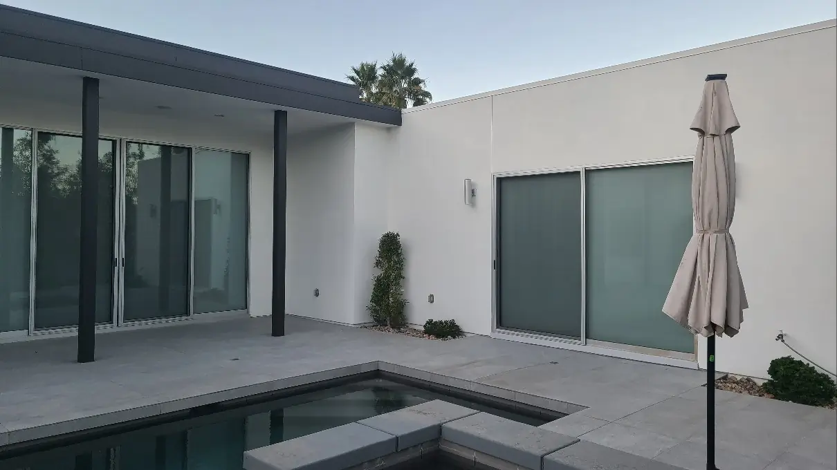Restored fascia and trim with professional exterior painting Palm Springs