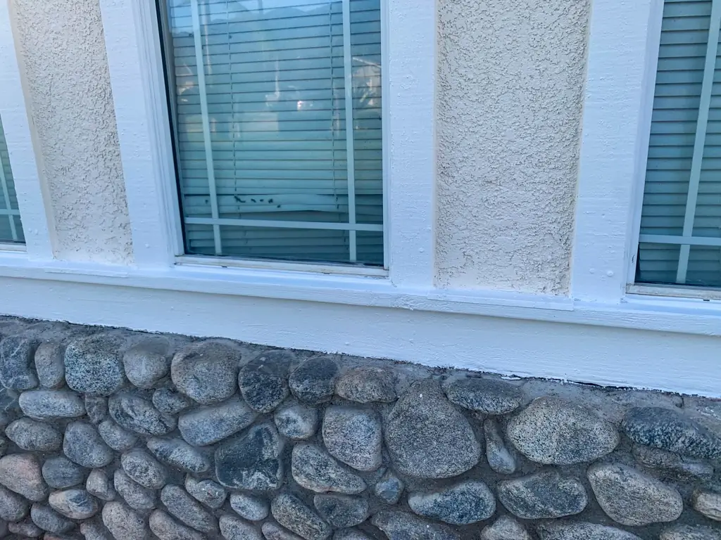 Window frame repair Rancho Cucamonga result — seamless lower frame restoration and repaint