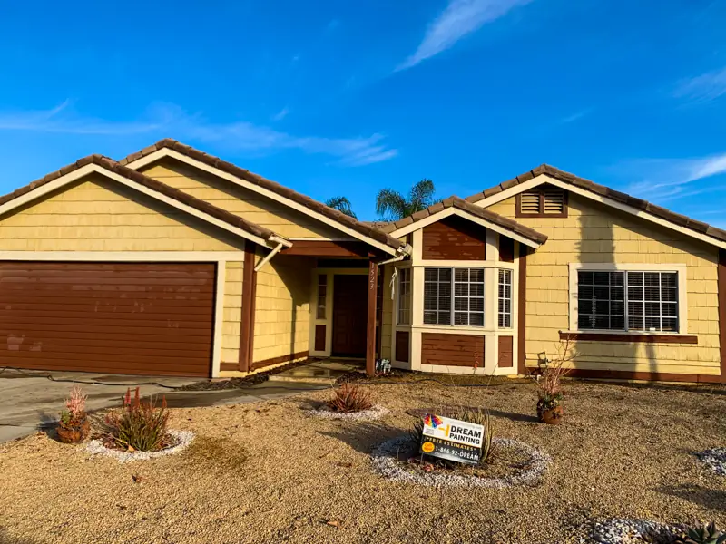 Painting services Redlands CA — faded stucco and deteriorated siding before restoration