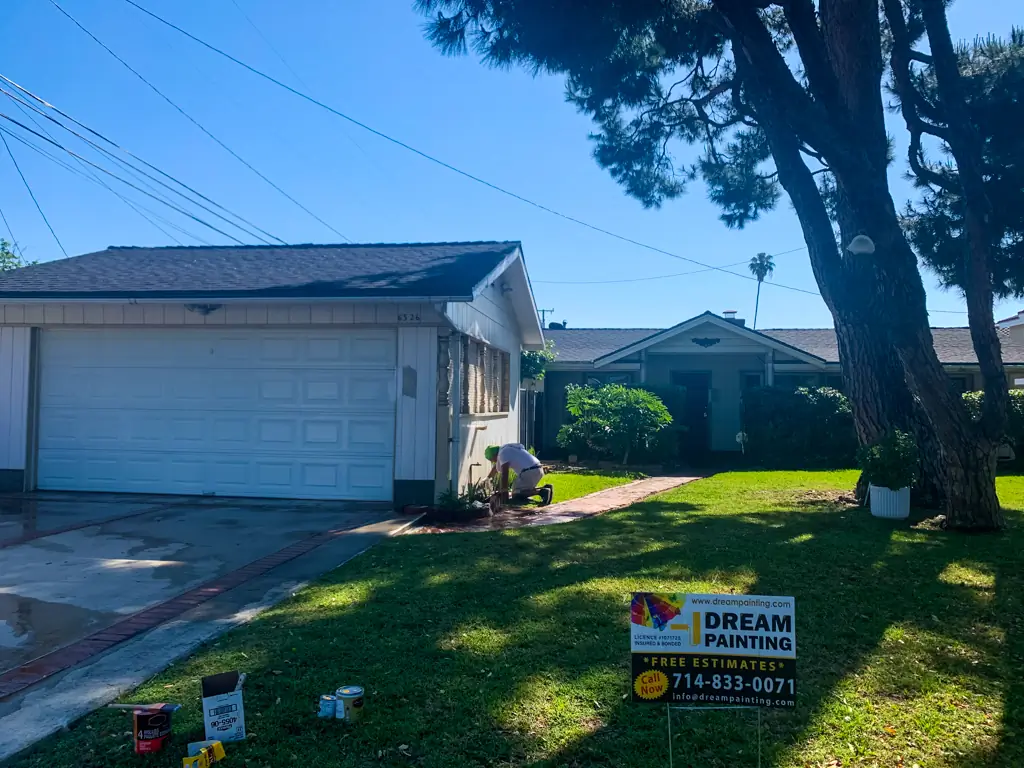 Full property view before exterior painting San Gabriel showing scope of house painting project