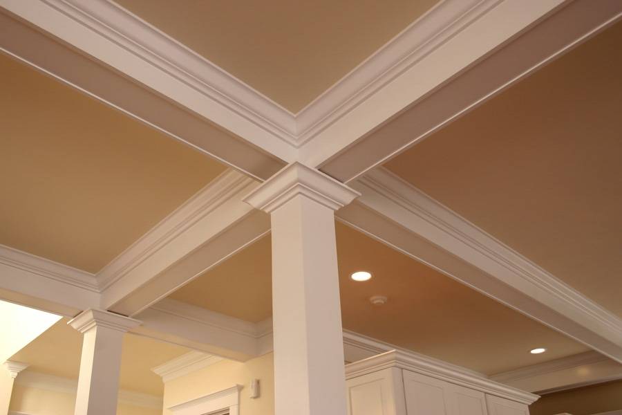 Detailed crown molding installation