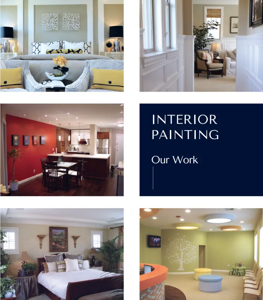 Residential interior painting with clean finish