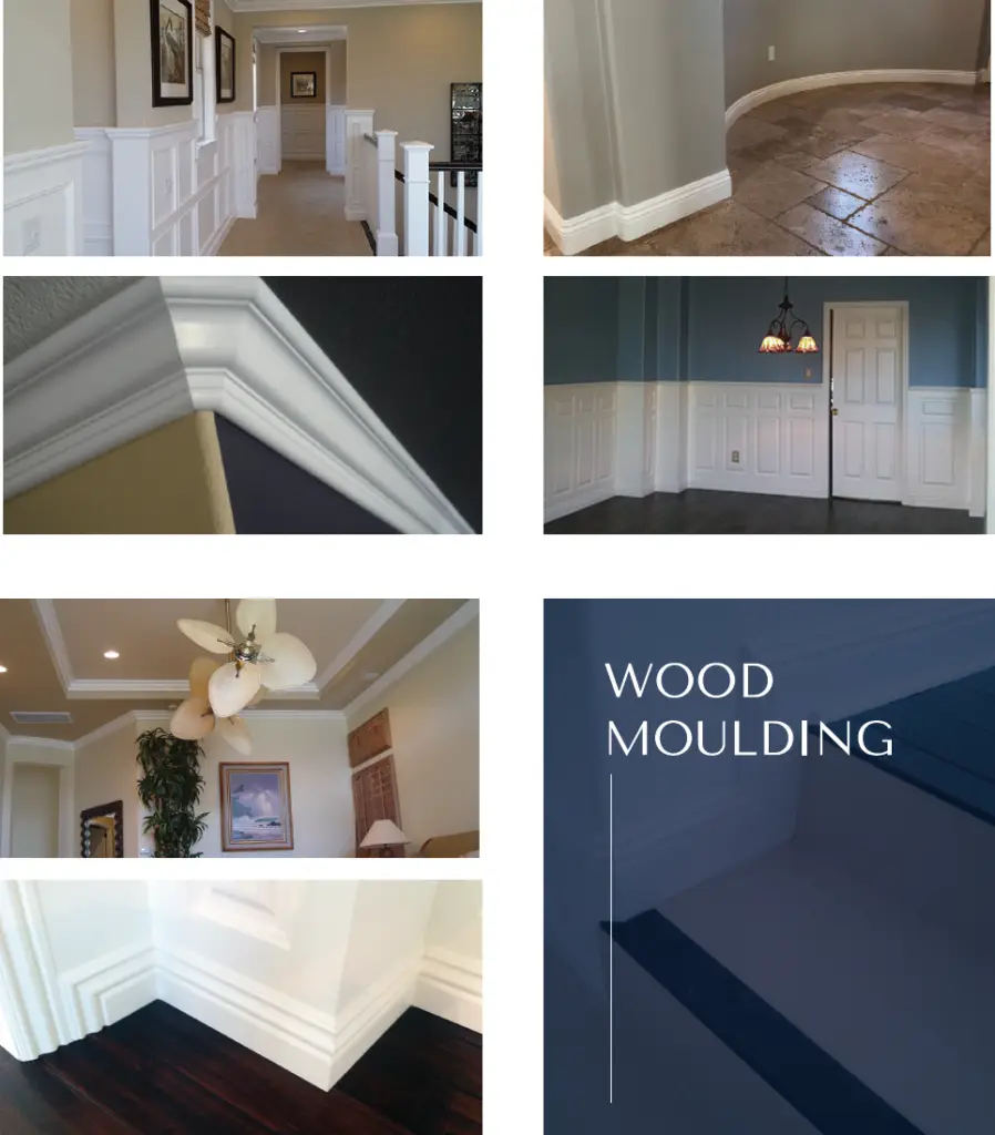 Custom wood crown moulding installation by Dream Painting