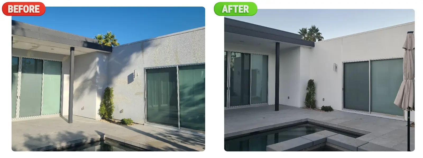 premium exterior painting before and after palm springs exterior transformation